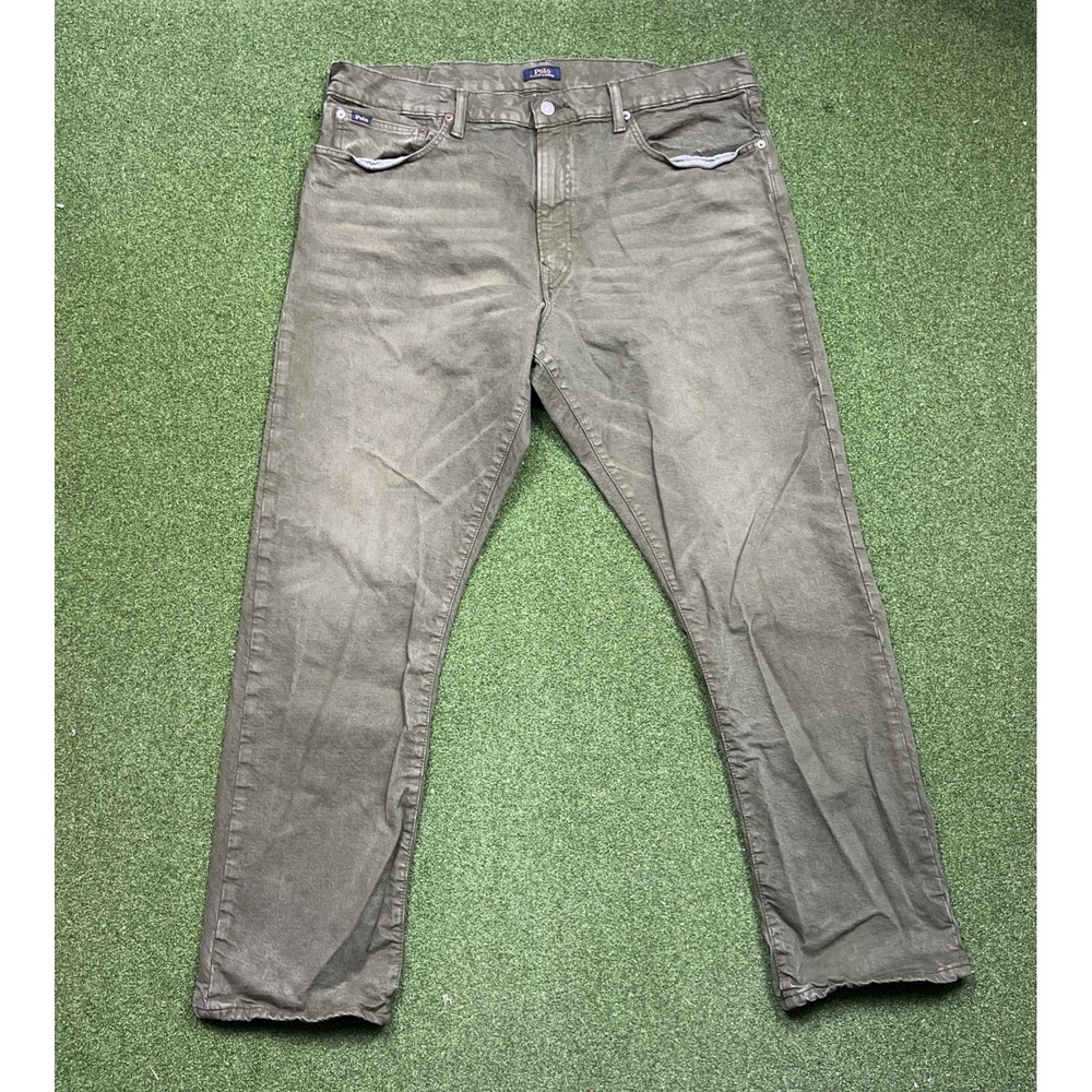 Polo Ralph Lauren Jeans Mens 40x30 (38 Waist) Green Hampton Relaxed Straight